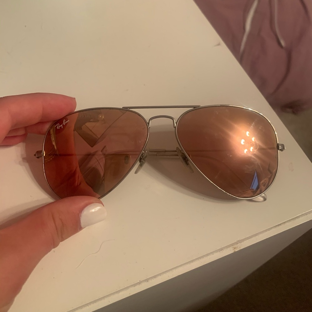 Pink gradient aviator Ray Ban Sunglasses - Picture 2 of 4